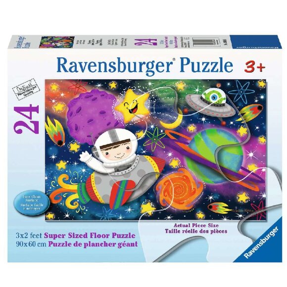 New sealed Ravensburger  Supersize Floor Puzzle 24 Pc Space Rocket - Picture 1 of 16